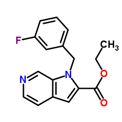 1H-Pyrrolo[2,3-c]pyridine-2-carboxylic acid,1-[(3-fluorophenyl)methyl]-,ethyl ester Structure