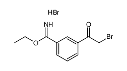 3-(bromoacetyl)benzenecarboximidic acid ethyl ester hydrobromide Structure