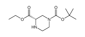 1,3-Piperazinedicarboxylic acid, 1-(1,1-dimethylethyl) 3-ethyl ester, (3S) Structure