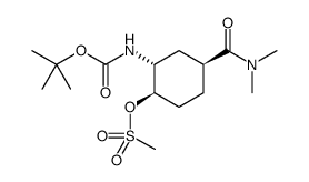 Carbamic acid, N-[(1R,2R,5S)-5-[(dimethylamino)carbonyl]-2-[(methylsulfonyl)oxy]cyclohexyl]-, 1,1-dimethylethyl ester Structure
