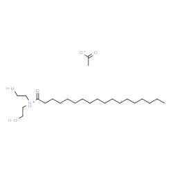 bis(2-hydroxyethyl)(stearoyl)ammonium acetate Structure