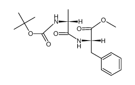 D-(N-tert-butoxycarbonylalanyl)-L-phenylalanine methyl ester结构式