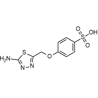 4-((5-Amino-1,3,4-thiadiazol-2-yl)methoxy)benzenesulfonic acid Structure