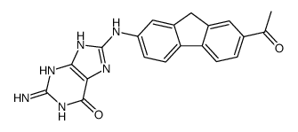 N-(guanin-8-yl)-7-acetyl-2-aminofluorene结构式