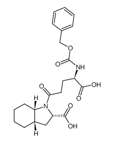 1-(N-carbobenzoxy-γ-D-glutamyl)-cis-perhydroindoline-2(S)-carboxylic acid Structure