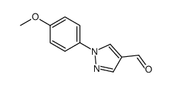 1-(4-甲氧基苯基)吡唑-4-甲醛结构式