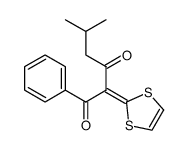 2-(1,3-dithiol-2-ylidene)-5-methyl-1-phenylhexane-1,3-dione结构式