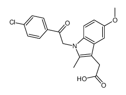2-[1-[2-(4-chlorophenyl)-2-oxoethyl]-5-methoxy-2-methylindol-3-yl]acetic acid结构式