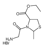 ethyl 3-(2-aminoacetyl)-2-methyl-1,3-thiazolidine-4-carboxylate,hydrobromide Structure