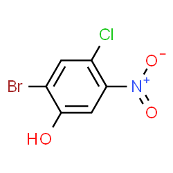 2-溴-4-氯-5-硝基苯酚结构式