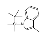 tert-butyl-dimethyl-(3-methylindol-1-yl)silane结构式