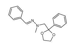 (E)-2-benzylidene-1-methyl-1-((2-phenyl-1,3-dioxolan-2-yl)methyl)hydrazine结构式