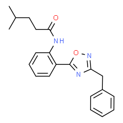 N-[2-(3-Benzyl-1,2,4-oxadiazol-5-yl)phenyl]-4-methylpentanamide Structure