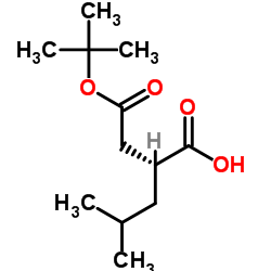 (R)-2-(2-(叔丁氧基)-2-氧代乙基)-4-甲基戊酸结构式