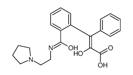 (Z)-2-hydroxy-3-phenyl-3-[2-(2-pyrrolidin-1-ylethylcarbamoyl)phenyl]prop-2-enoic acid结构式