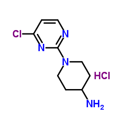 1-(4-Chloro-2-pyrimidinyl)-4-piperidinamine hydrochloride Structure