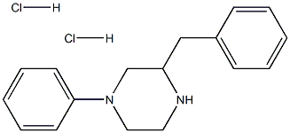 3-苄基-1-苯基-哌嗪双盐酸盐结构式