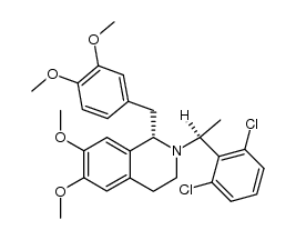 1-(3,4-Dimethoxybenzyl)-2-[(1S)-1-(2,6-dichlorophenyl)ethyl]-6,7-dimethoxy-1,2,3,4-tetrahydroisoquinoline结构式