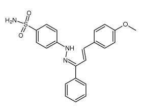 4-(2-((E)-3-(4-methoxyphenyl)-1-phenylallylidene)hydrazinyl)benzenesulfonamide结构式