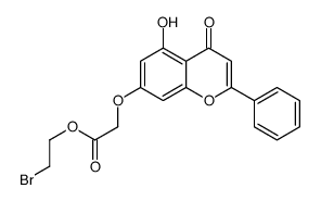 2-溴-2-(5-羟基-4-氧代-2-苯基-4H-色烯-7-基氧基)乙酸乙酯结构式