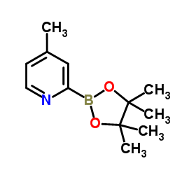 4-甲基-2-(4,4,5,5-四甲基-[1,3,2]二噁硼烷-2-基)-吡啶结构式