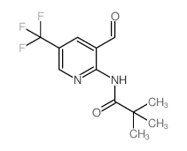 N-(3-甲酰基-5-(三氟甲基)吡啶-2-基)-新戊酰胺结构式