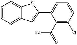 2-[benzo(b)thiophen-2-yl]-6-chlorobenzoic acid结构式