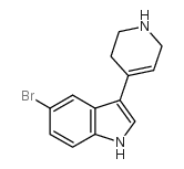 5-溴-3-(1,2,3,6-四氢-4-吡啶)-1H-吲哚结构式