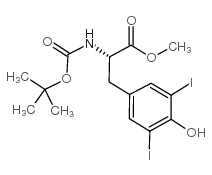 (S)-2-((叔丁氧基羰基)氨基)-3-(4-羟基-3,5-二碘苯基)丙酸甲酯结构式