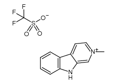 2-methyl-9H-pyrido[3,4-b]indolium triflate结构式
