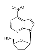 1-(2,3-Dideoxy-β-D-glycero-pentofuranosyl)-4-nitro-1H-pyrrolo(2,3-b)pyridine Structure