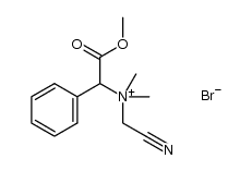 N-cyanomethyl-N,N-dimethyl-N-(α-methoxycarbonylbenzyl)ammonium bromide Structure