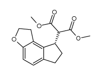 (S)-dimethyl 2-(2,6,7,8-tetrahydro-1H-indeno[5,4-b]furan-8-yl)malonate结构式