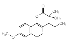 2H-Naphtho[1,2-b]pyran-2-one, 4-ethyl-3,4,5,6-tetrahydro-8-methoxy-3,3-dimethyl- (en)结构式