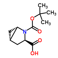 (1s,3r,5s)-2-boc-2-氮杂双环[3.1.0]己烷-3-羧酸结构式