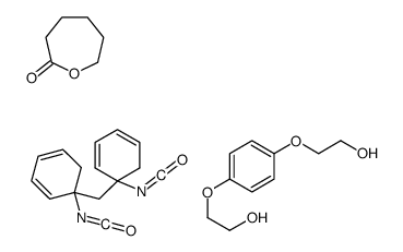 2-[4-(2-hydroxyethoxy)phenoxy]ethanol,5-isocyanato-5-[(1-isocyanatocyclohexa-2,4-dien-1-yl)methyl]cyclohexa-1,3-diene,oxepan-2-one Structure