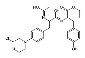 ethyl 2-[[2-acetamido-3-[4-[bis(2-chloroethyl)amino]phenyl]propanoyl]amino]-3-(4-hydroxyphenyl)propanoate结构式