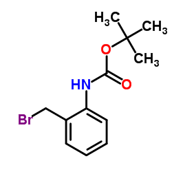 (2-(溴甲基)苯基)氨基甲酸叔丁酯结构式
