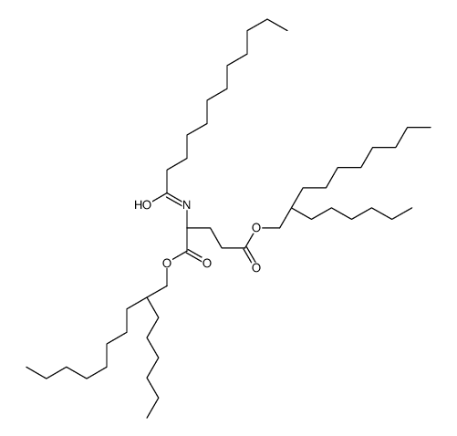 bis(2-hexyldecyl) (2S)-2-(dodecanoylamino)pentanedioate Structure
