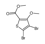 4,5-二溴-3-甲氧基噻吩-2-羧酸甲酯结构式