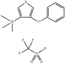苯基[4-(三甲基硅烷基)噻吩-3-基]錪鎓三氟甲磺酸盐结构式