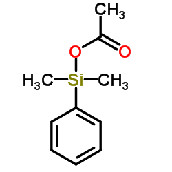 Dimethyl(phenyl)silyl acetate Structure