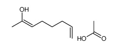 acetic acid,octa-2,7-dien-2-ol结构式