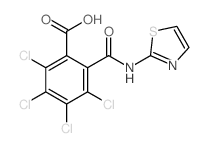 Benzoicacid, 2,3,4,5-tetrachloro-6-[(2-thiazolylamino)carbonyl]- Structure