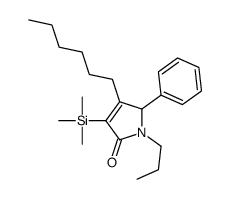 3-hexyl-2-phenyl-1-propyl-4-trimethylsilyl-2H-pyrrol-5-one结构式