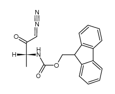 Fmoc-D-alanyl(diazo)methane结构式