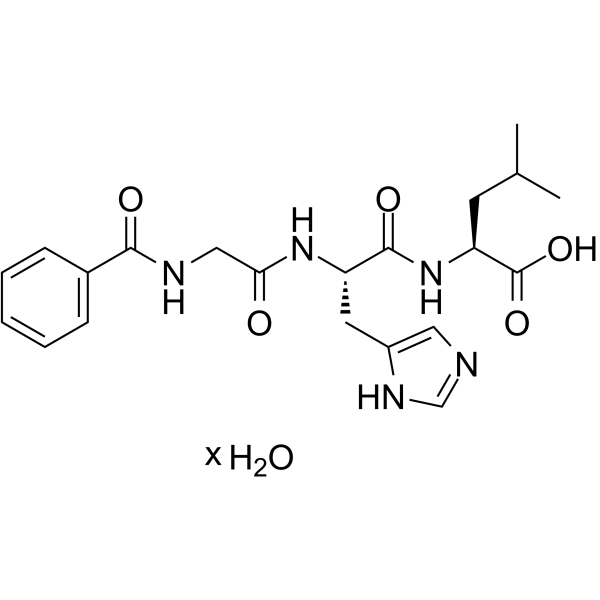 马尿酰-组氨酰-亮氨酸 水合物结构式