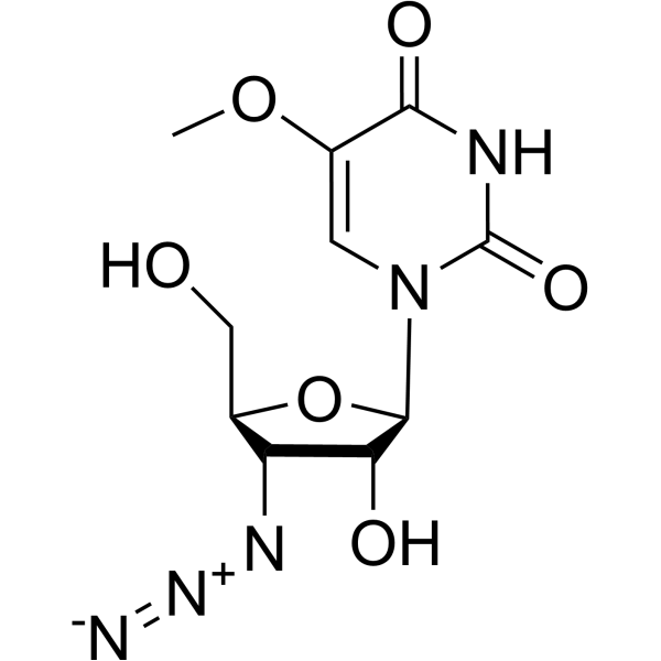 3’-Azido-3’-deoxy-5-methoxyuridine Structure
