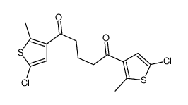 1,5-双(5-氯-2-甲基噻吩-3-基)戊烷-1,5-二酮结构式