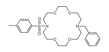 4-benzyl-13-[(4-methylphenyl)sulfonyl]-1,7,10,16-tetraoxa-4,13-diazacyclooctadecane Structure